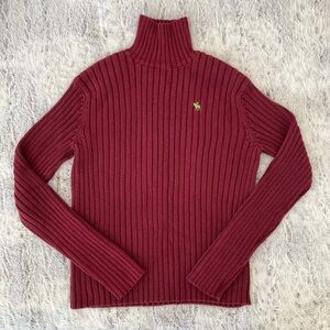 Abercrombie & Fitch Maroon / Burgundy Knit Sweater